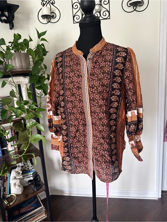Kobi Halperin Tops - Kobo Halperin Printed Cotton/Silk Blouse